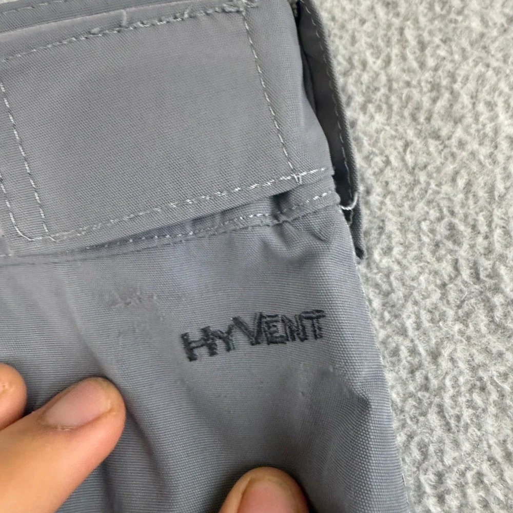 The North Face HyVent Snow Pants Mens Large Grey Waterproof Cargo Ski Snowboard